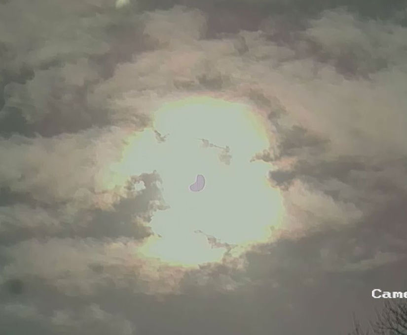 The Solar Eclipse as seen through a JMC Secure CCTV Camera!