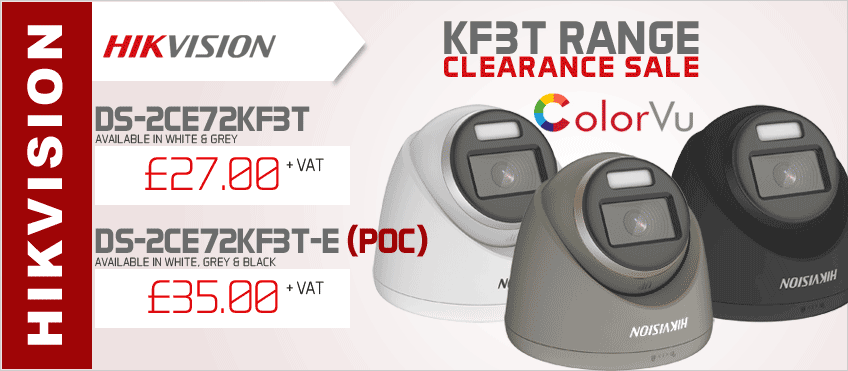 Buy more Pay Less on Hikvision Colorvu KF3T Range of Cameras