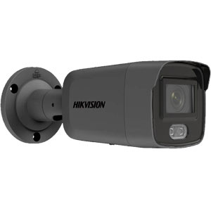 Hikvision DS-2CD2047G2-LU 4MP ColorVu Fixed Mini Bullet Network Camera with Built in Mic (in Grey)