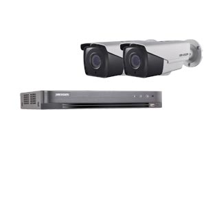 1080P Ultra Low Light Hikvision 4Ch System with 2 x HD TVI 40M IR Motorised Zoom Bullet Cameras
