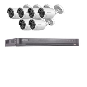 8MP Ultra Low Light Hikvision 8Ch Kit with 6x Wide Angle HD TVI 40M IR Bullet Cameras
