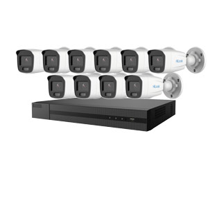 2MP 24/7 Full Color Lite HiLook by Hikvision 16ch IP CCTV Kit with 10x 1080P ColorVu Lite Bullet Network Cameras (White Light)