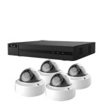 5MP HiLook by Hikvision 4ch HDoC CCTV Kit with 4x Vandal Dome Cameras with 20M IR Night Vision