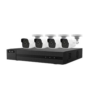 HiLook by Hikvision 8Ch HD-TVI Kit with 4x 8MP EXIR White Bullet Camera with 30m IR Nightvision