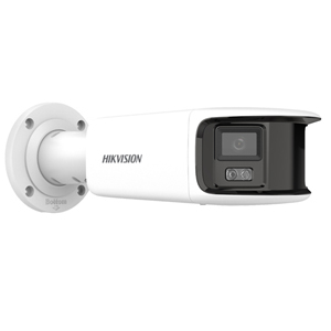 Hikvision DS-2CD2T87G2P-LSU-SL 8MP 4K 180 Degree Panoramic ColorVu Dual Lens Fixed Bullet White Network Camera with Built in Mic & Speaker #2