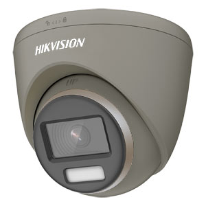 Hikvision 4Ch HD TVI Kit with 4x 5MP 3K Fixed Lens ColorVu White Light PoC Grey Turret Camera (2.8mm Lens) #2
