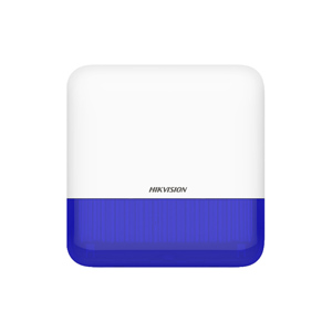 Hikvision AX Pro DS-PS1-E-WE/Blue Wireless External Sounder Intruder Alarm with Blue Strobe Light