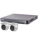 Hikvision 4Ch Turbo HD-TVI CCTV Kit with 2x 5MP 30m IR Turret Audio Camera