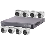 Hikvision 8Ch Turbo HD-TVI CCTV Kit with 8x 5MP 30m IR Turret Audio Camera