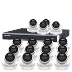 Hikvision 16Ch NVR IP CCTV Kit with 16x HiLook 5MP ColorVu (White Light) PoE Turret Camera with Built in Mic (2.8mm Lens)