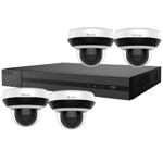 HiLook by Hikvision 4Ch IP CCTV Kit with 4x 4MP H.265 HD 4X Zoom IP Mini PTZ Camera with Built in Mic