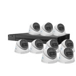 HiLook by Hikvision 16Ch IP-CCTV Kit with 10x 4MP Smart Hybrid Full HD Turret Camera with PoE (2.8mm Lens)