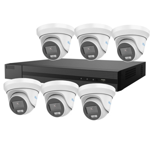2MP HiLook by Hikvision 8Ch HD-TVI Kit with 6x ColorVu Lite 1080P 40m White Light Turret Camera (2.8mm lens)