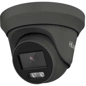 HiLook by Hikvision THC-T259-MS 5 MP 3K ColorVu Lite Audio Fixed Turret White Camera with Built in Mic (2.8mm Lens / AoC) in Grey